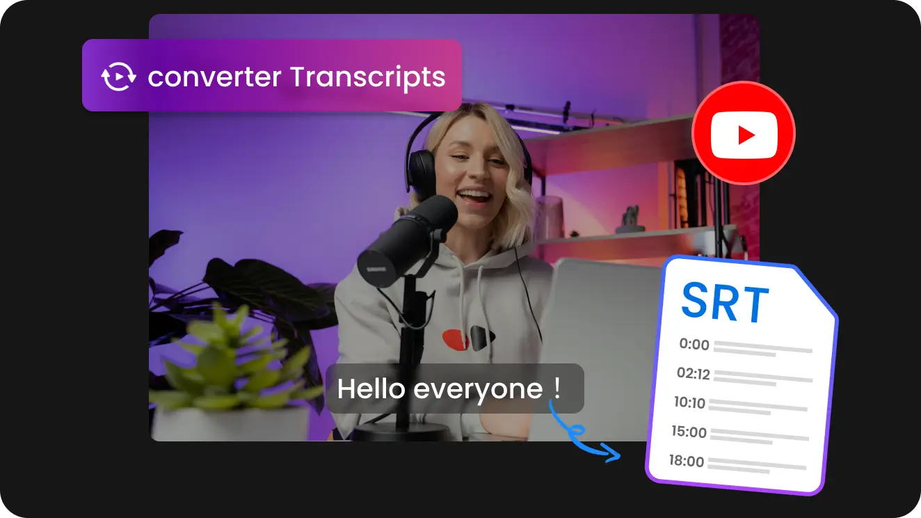 Convert transcript to srt