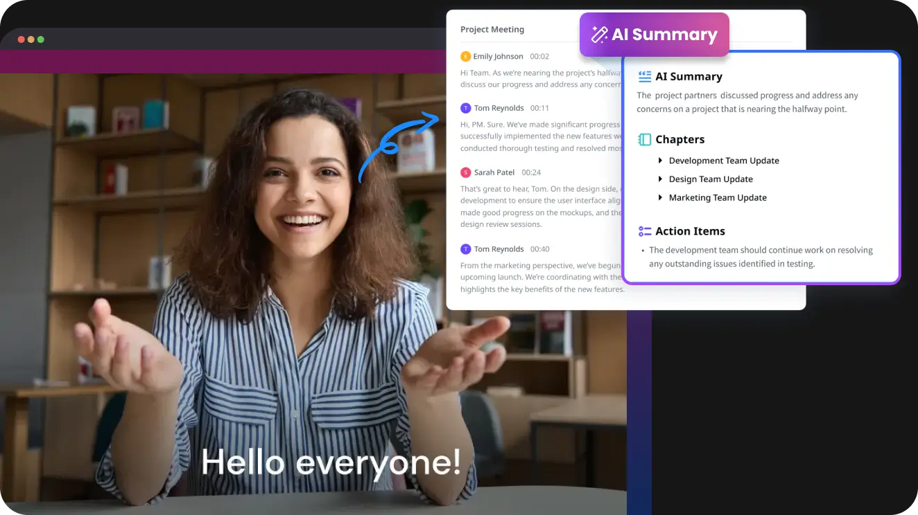 Get video summaries by AI